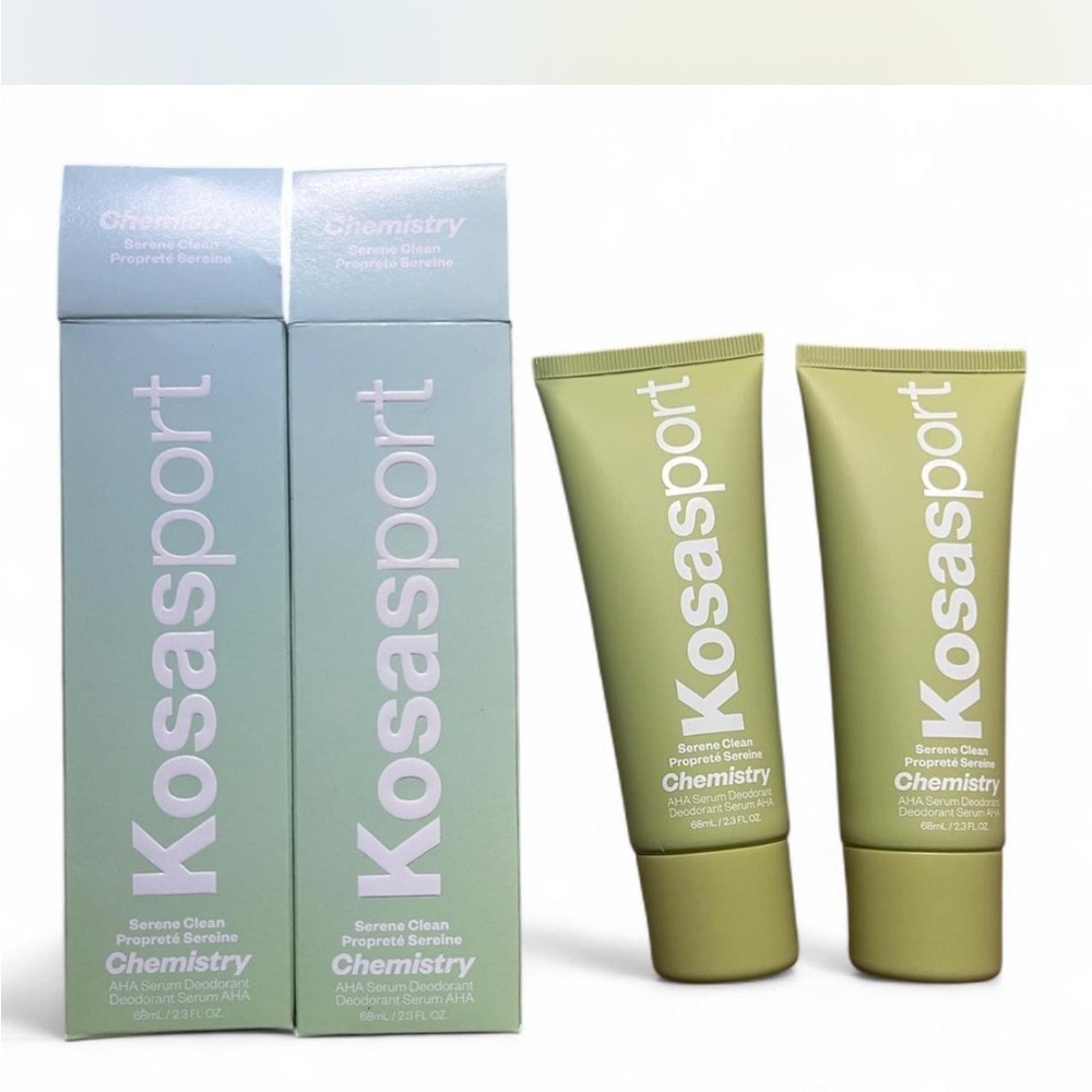 KOSAS Serum Deodorant Chemistry AHA Clean Beauty Lot 2 NEW IN BOX Serene Clean